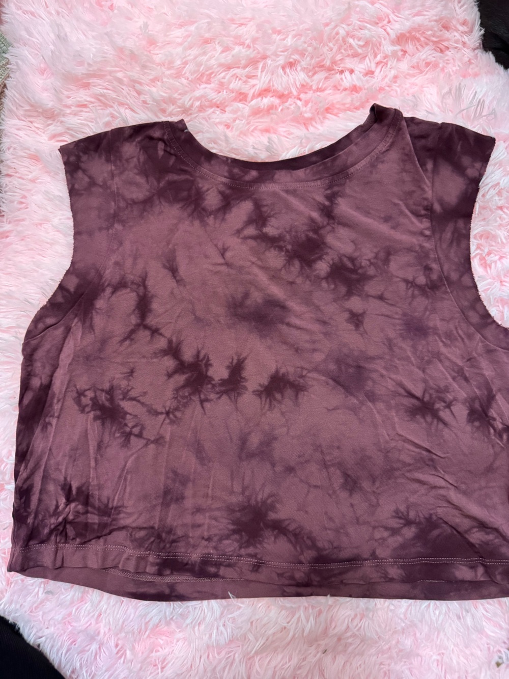 JoyLab Plum Tie-Dye Cropped Tank Top
